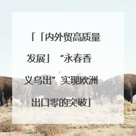 「内外贸高质量发展」“永春香 义乌出”实现欧洲出口零的突破