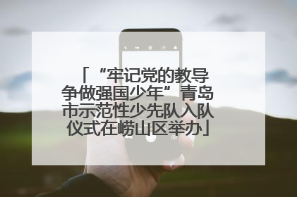 “牢记党的教导 争做强国少年”青岛市示范性少先队入队仪式在崂山区举办