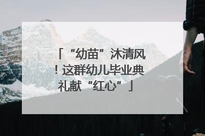 “幼苗”沐清风！这群幼儿毕业典礼献“红心”
