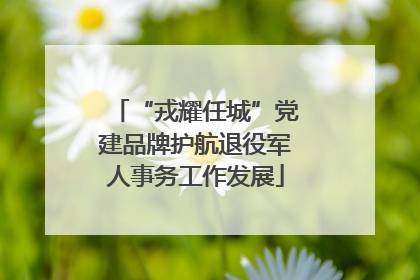 “戎耀任城”党建品牌护航退役军人事务工作发展