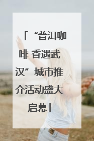 “普洱咖啡 香遇武汉”城市推介活动盛大启幕