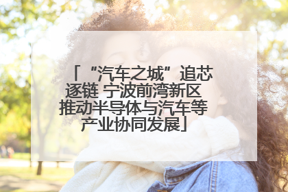 “汽车之城”追芯逐链 宁波前湾新区推动半导体与汽车等产业协同发展