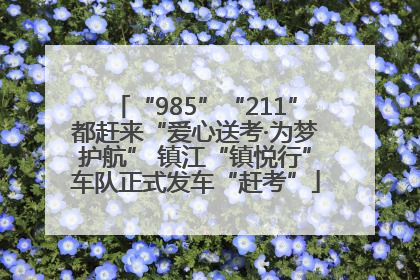 “985”“211”都赶来“爱心送考·为梦护航” 镇江“镇悦行”车队正式发车“赶考”