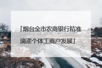 烟台全市农商银行精准滴灌个体工商户发展