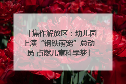 焦作解放区：幼儿园上演“钢铁萌宠”总动员 点燃儿童科学梦