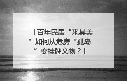 百年民居“来其美”如何从危房“孤岛”变挂牌文物？