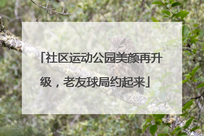 社区运动公园美颜再升级，老友球局约起来