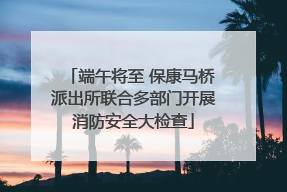 端午将至 保康马桥派出所联合多部门开展消防安全大检查