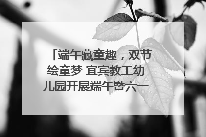 端午藏童趣，双节绘童梦 宜宾教工幼儿园开展端午暨六一亲子游园活动