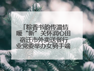 粽香书韵传温情 暖“新”关怀润心田 宿迁市外卖送餐行业党委举办女骑手端午主题活动