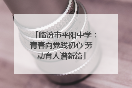 临汾市平阳中学：青春向党践初心 劳动育人谱新篇
