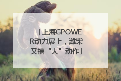 上海GPOWER动力展上，潍柴又搞“大”动作