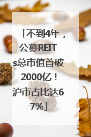 不到4年，公募REITs总市值首破2000亿！沪市占比达67%