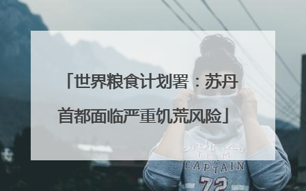 世界粮食计划署：苏丹首都面临严重饥荒风险