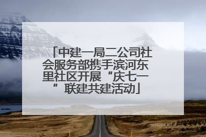 中建一局二公司社会服务部携手滨河东里社区开展“庆七一”联建共建活动