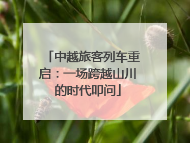 中越旅客列车重启：一场跨越山川的时代叩问