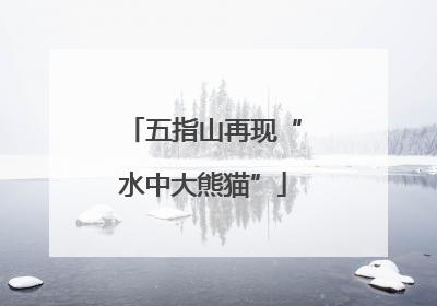 五指山再现“水中大熊猫”