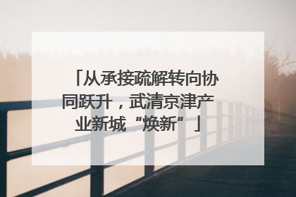 从承接疏解转向协同跃升，武清京津产业新城“焕新”