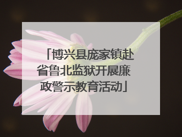 博兴县庞家镇赴省鲁北监狱开展廉政警示教育活动