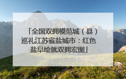 全国双拥模范城（县）巡礼江苏省盐城市：红色盐阜绘就双拥宏图