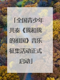 全国青少年共奏《我和我的祖国》音乐征集活动正式启动