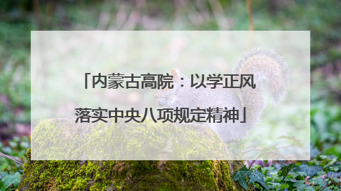 内蒙古高院：以学正风落实中央八项规定精神
