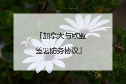 加拿大与欧盟签署防务协议