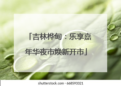 吉林桦甸：乐享嘉年华夜市焕新开市