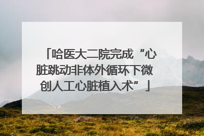 哈医大二院完成“心脏跳动非体外循环下微创人工心脏植入术”