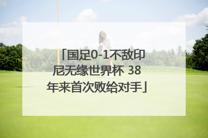 国足0-1不敌印尼无缘世界杯 38年来首次败给对手