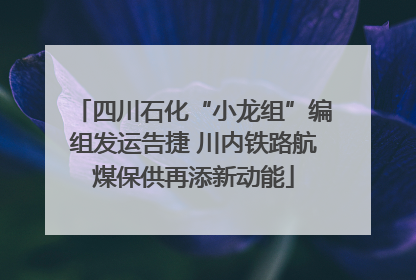 四川石化“小龙组”编组发运告捷 川内铁路航煤保供再添新动能