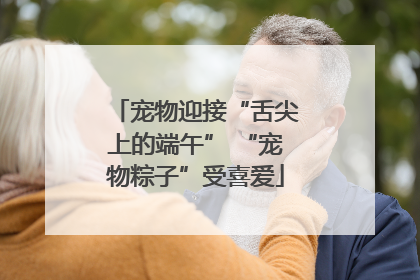 宠物迎接“舌尖上的端午” “宠物粽子”受喜爱