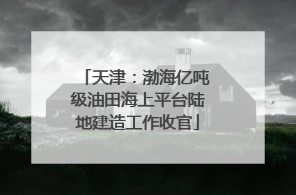 天津：渤海亿吨级油田海上平台陆地建造工作收官
