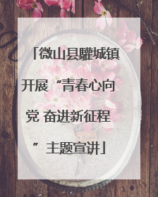 微山县驩城镇开展“青春心向党 奋进新征程”主题宣讲