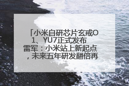 小米自研芯片玄戒O1、YU7正式发布 雷军：小米站上新起点，未来五年研发翻倍再投2000亿元