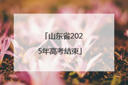 山东省2025年高考结束