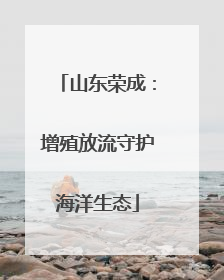 山东荣成：增殖放流守护海洋生态
