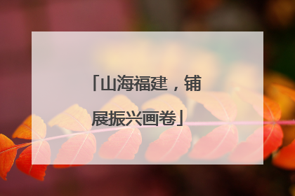 山海福建，铺展振兴画卷
