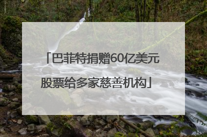巴菲特捐赠60亿美元股票给多家慈善机构