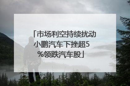 市场利空持续扰动 小鹏汽车下挫超5%领跌汽车股