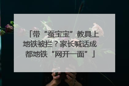 带“蚕宝宝”教具上地铁被拦？家长喊话成都地铁“网开一面”