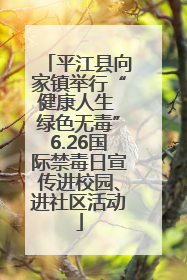 平江县向家镇举行“健康人生 绿色无毒”6.26国际禁毒日宣传进校园、进社区活动