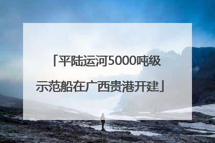 平陆运河5000吨级示范船在广西贵港开建