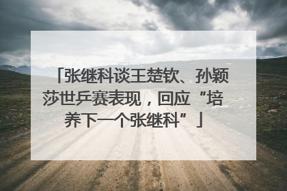 张继科谈王楚钦、孙颖莎世乒赛表现，回应“培养下一个张继科”