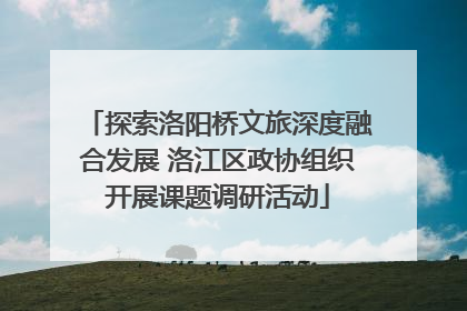 探索洛阳桥文旅深度融合发展 洛江区政协组织开展课题调研活动