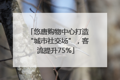 悠唐购物中心打造“城市社交场”，客流提升75%