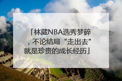 林葳NBA选秀梦碎，不论结局“走出去”就是珍贵的成长经历