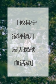 攸县宁家坪镇开展无偿献血活动