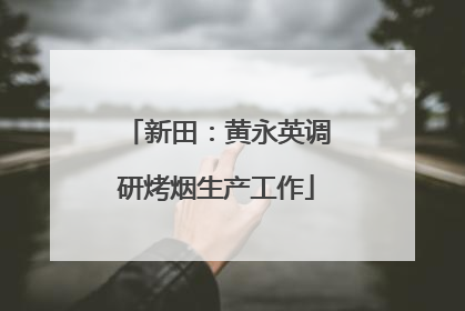 新田：黄永英调研烤烟生产工作
