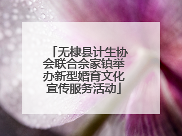 无棣县计生协会联合佘家镇举办新型婚育文化宣传服务活动